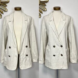 Cartonnier Cotton Pinstripe Blazer Jacket